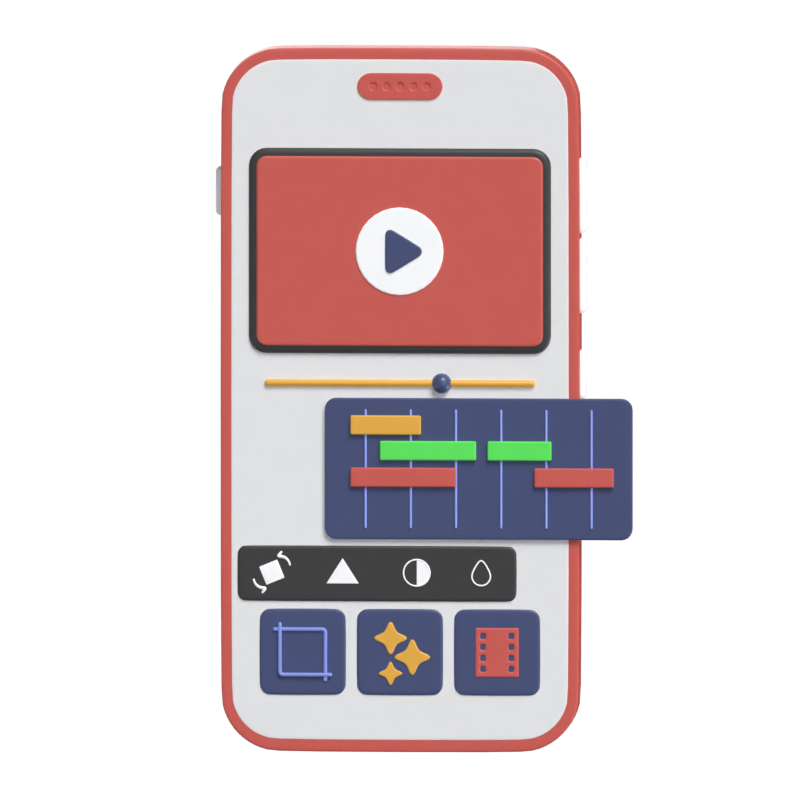 Software de edición de vídeo móvil Modelo 3D
