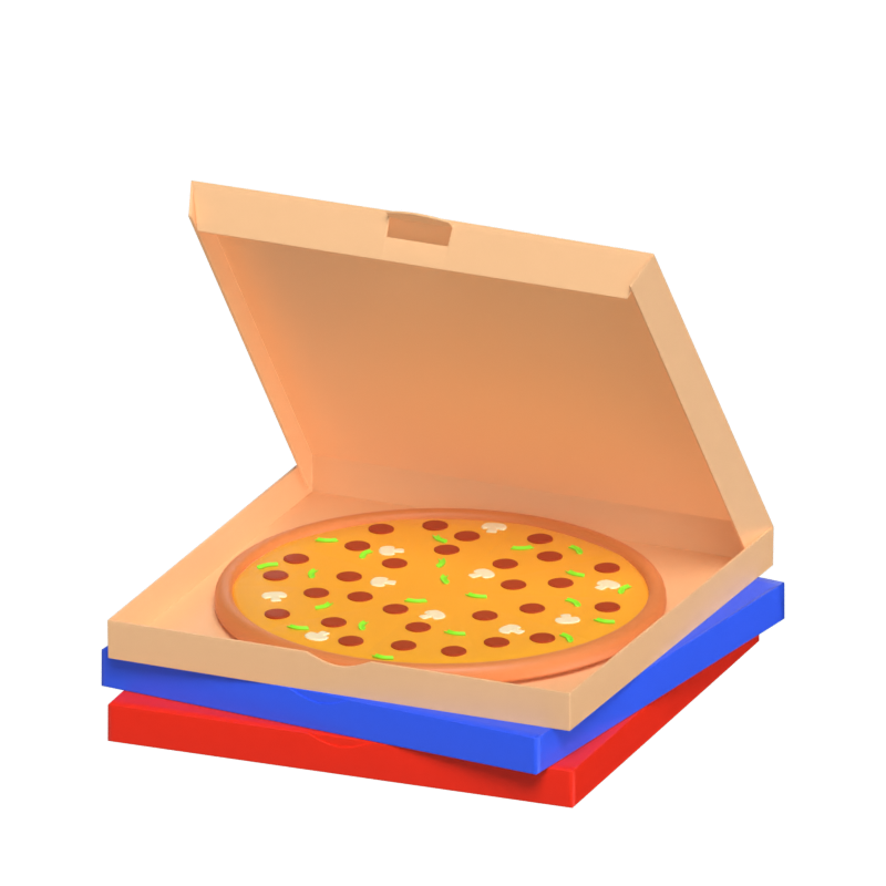 Modelo 3D de entrega de pizza 3D Graphic