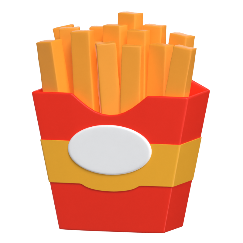 French Fries 3D Model 3D Graphic