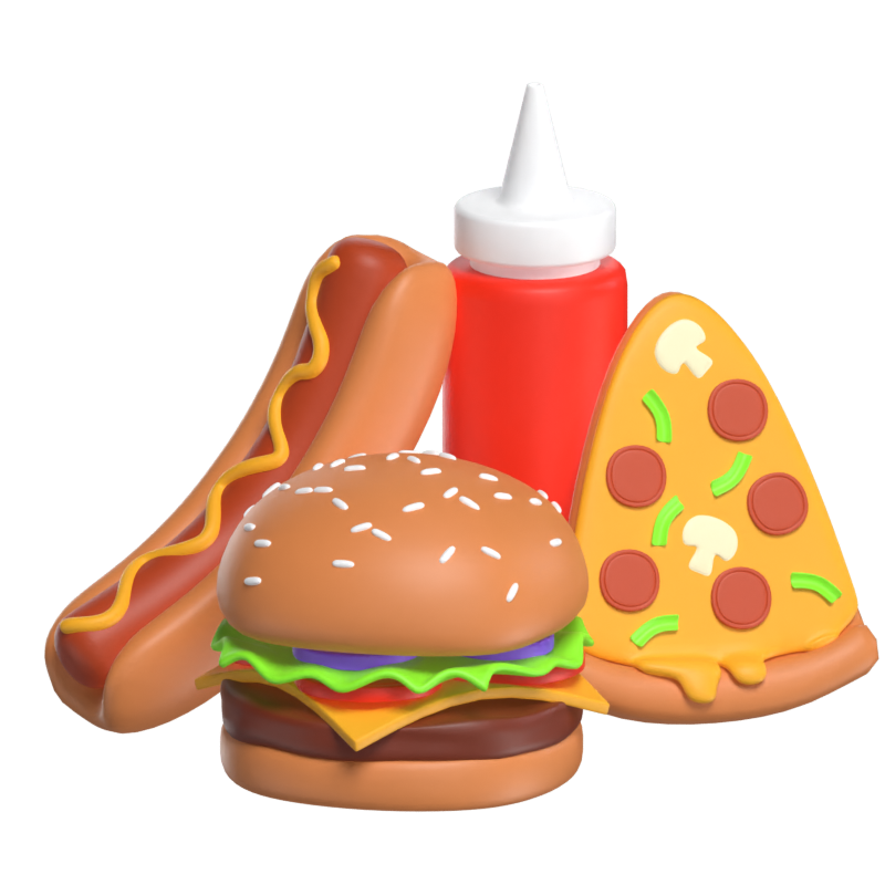 Modelo 3D de fast food 3D Graphic