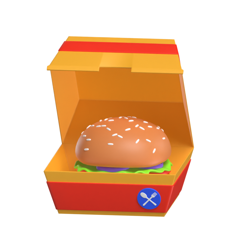 ハンバーガー3Dモデル 3D Graphic