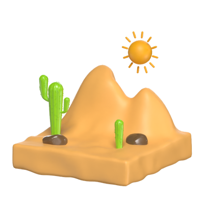 modelo 3d del desierto 3D Graphic