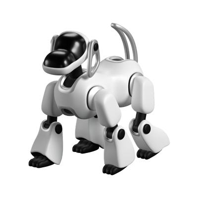 roboterhund 3d animierte ikone 3D Graphic