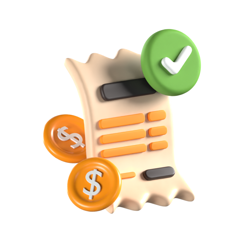 Payment Success Animated 3D Icon 3D Graphic