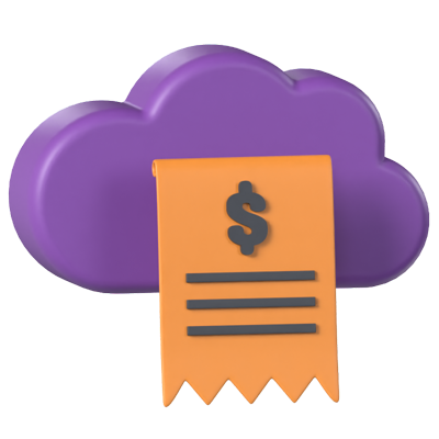 Cloud Invoice 3D Model 3D Graphic