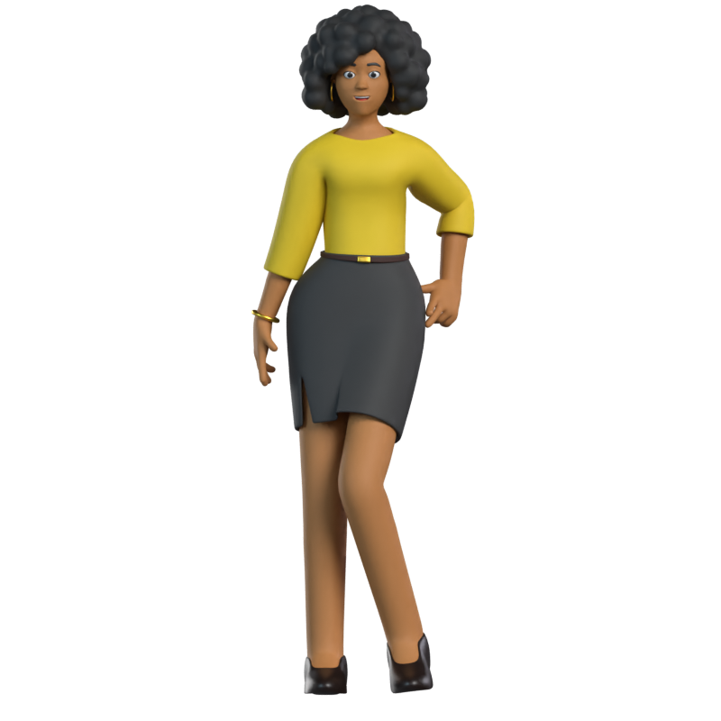 Personagem 3D da Emily Consultant 3D Graphic