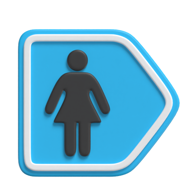 aseo para mujeres signo 3d icono 3D Graphic