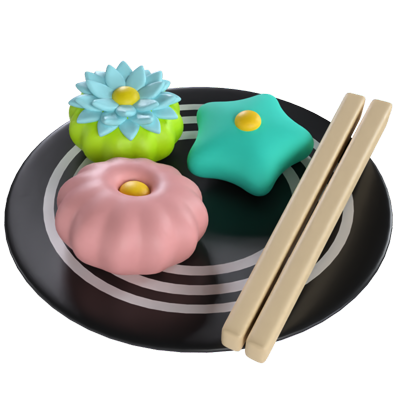 Wagashi 3D Model 3D Graphic