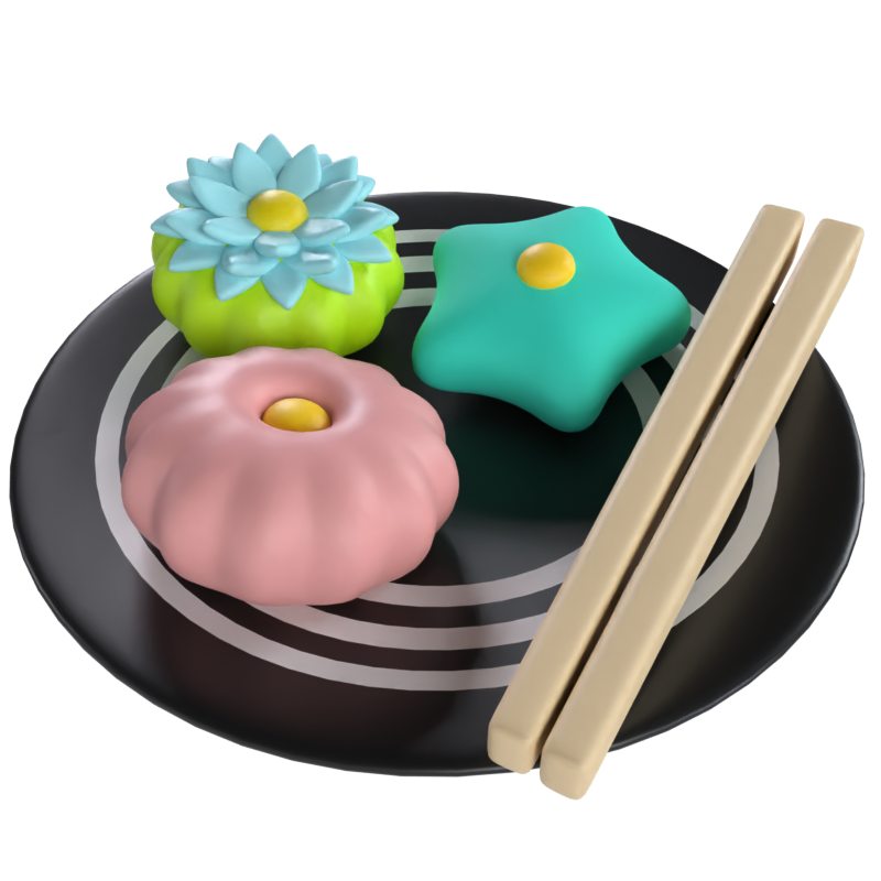 Wagashi 3D Model 3D Graphic