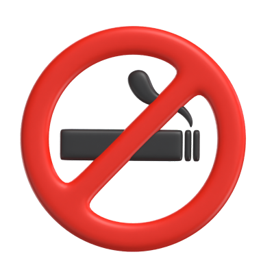 No Smoking Sign 3d Icon 3D Graphic