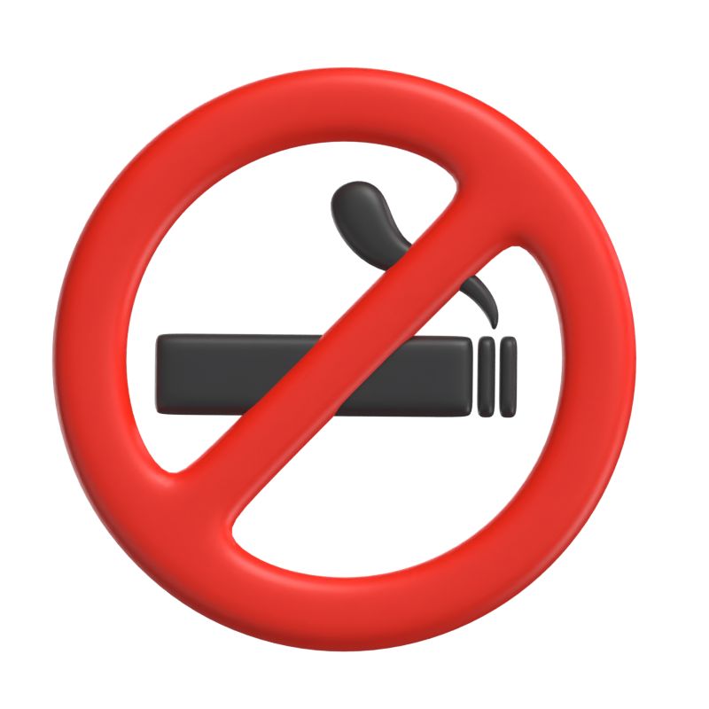 No Smoking Sign 3d Icon