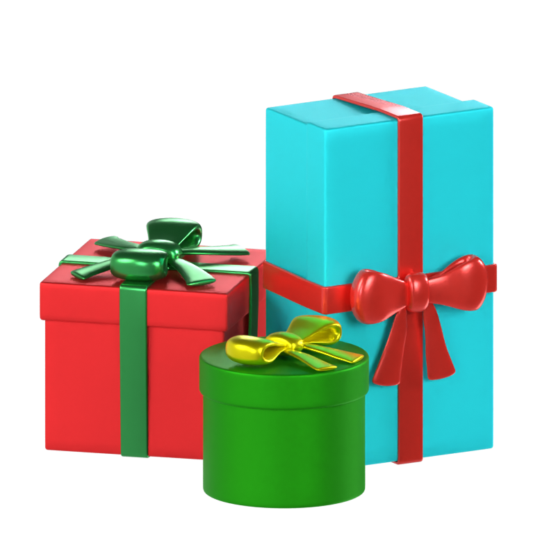 Christmas Gifts 3D Model 3D Graphic