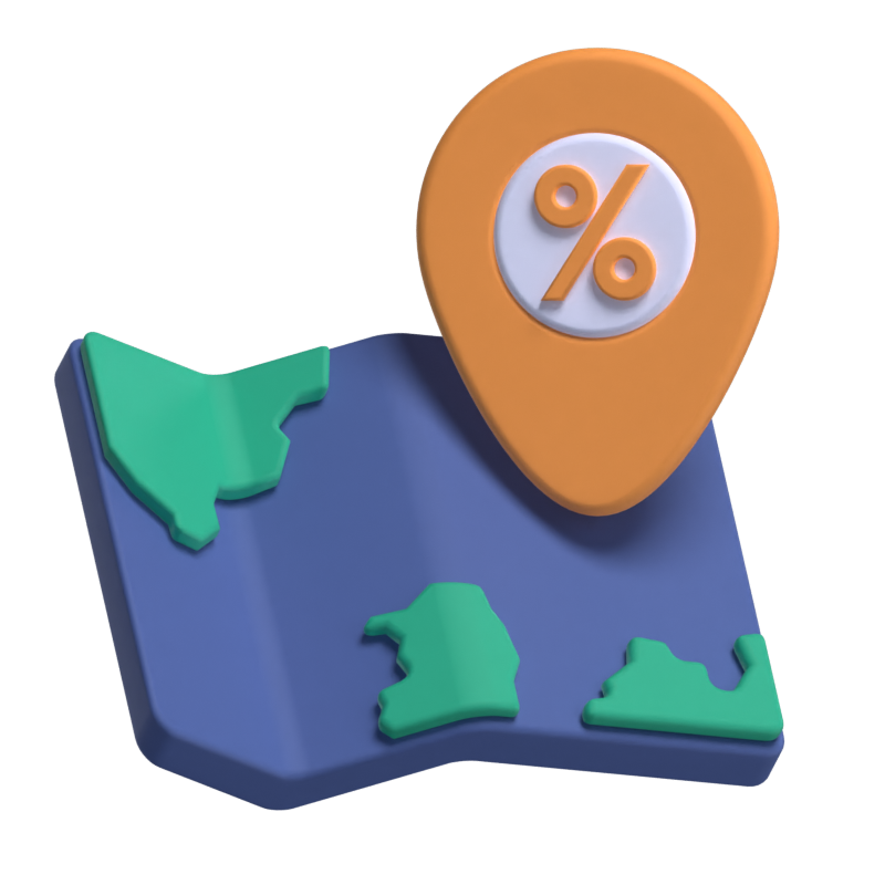 Modelo 3D do mapa 3D Graphic