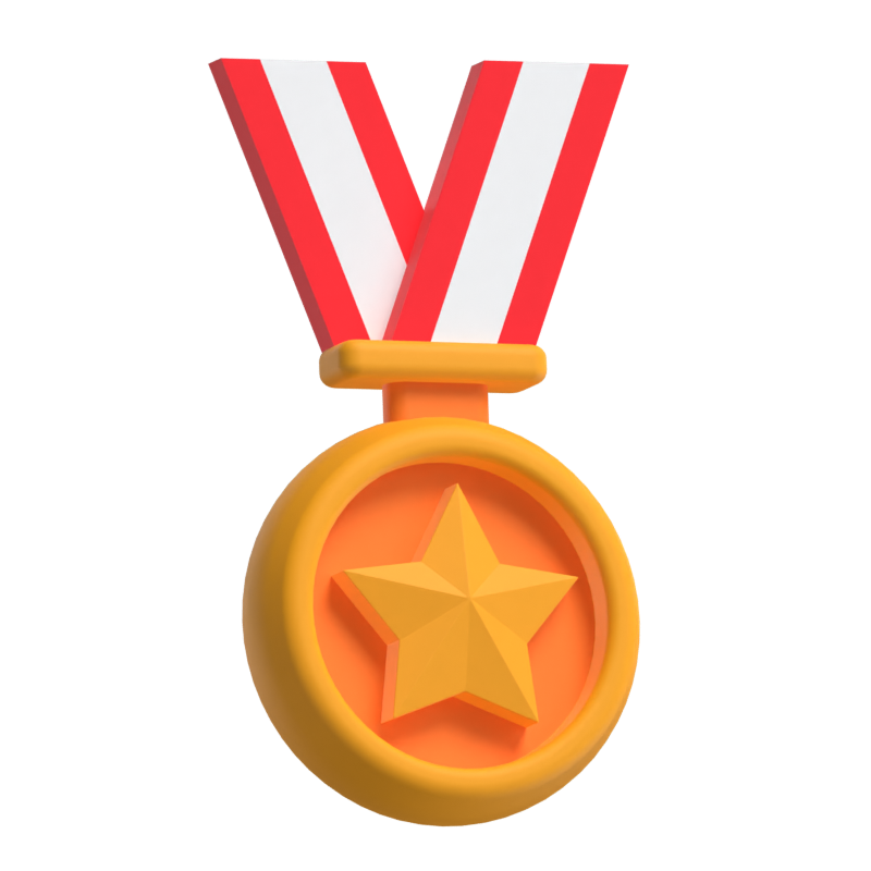 Modelo 3D da medalha estrela 3D Graphic