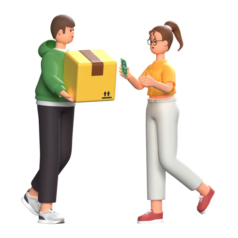 Cash On Delivery 3D Illustration