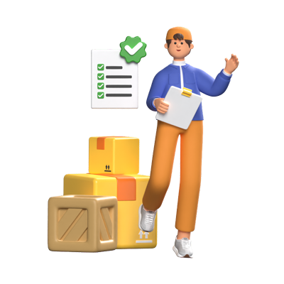 Boy With Parcel Delivered 3D Illustration 3D Graphic