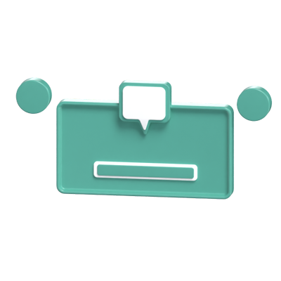 Bubble Chat Square 3D Model 3D Graphic