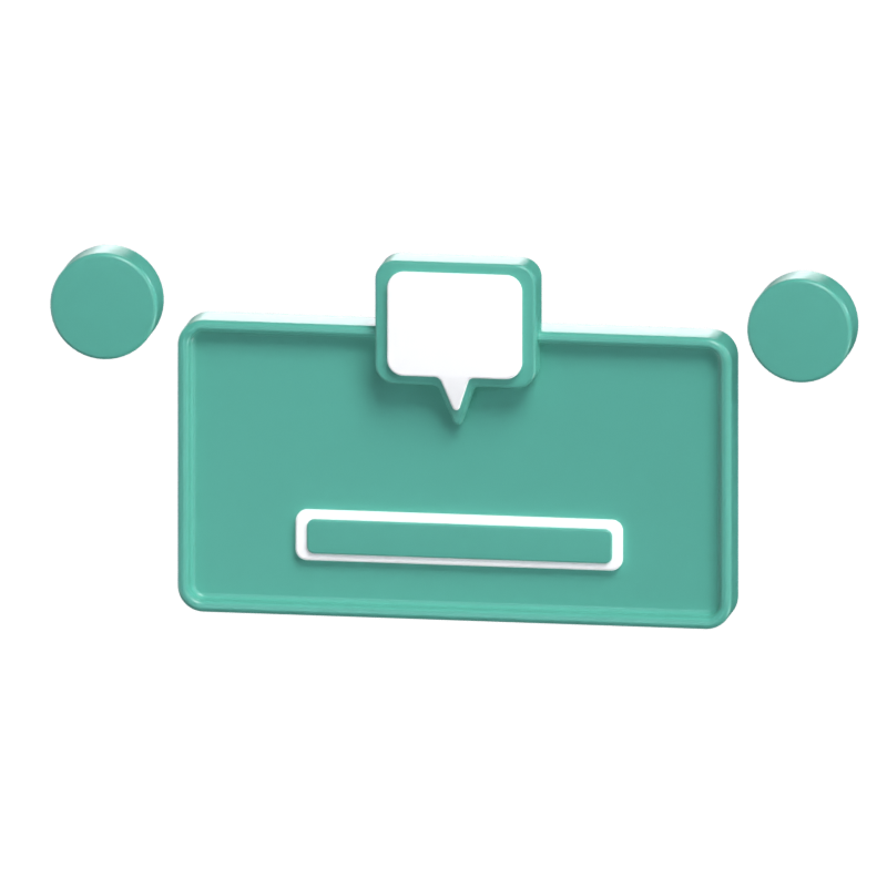 Bubble Chat Square 3D Model