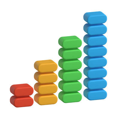 Bar Chart 3D Model 3D Graphic