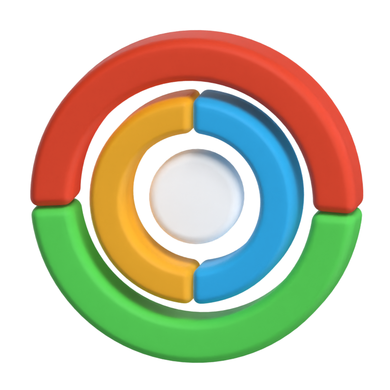 Pie Chart 3D Model 3D Graphic