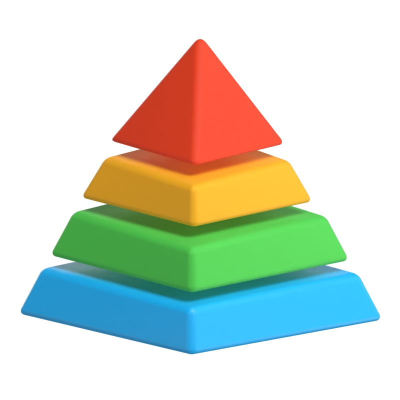 Pyramidendiagramm 3D Modell