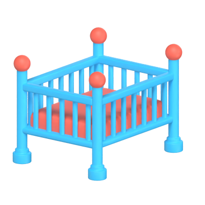 Baby Crib 3D Model 3D Graphic