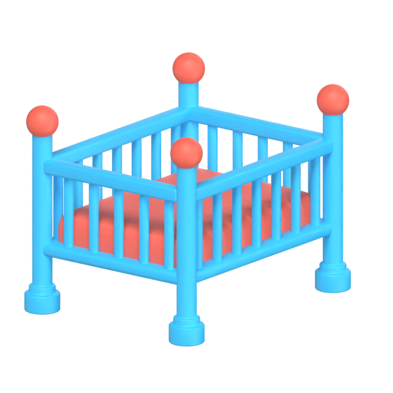 Baby Crib 3D Model 3D Graphic