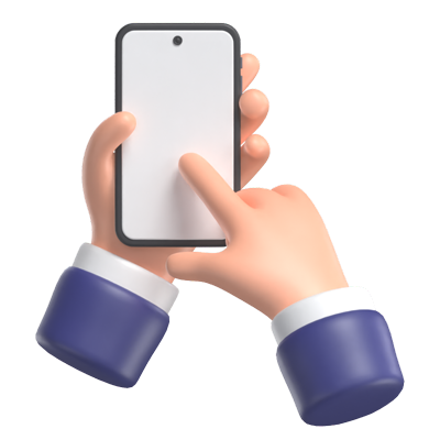 Finger Tapping On Smartphone Screen 3D Model 3D Graphic