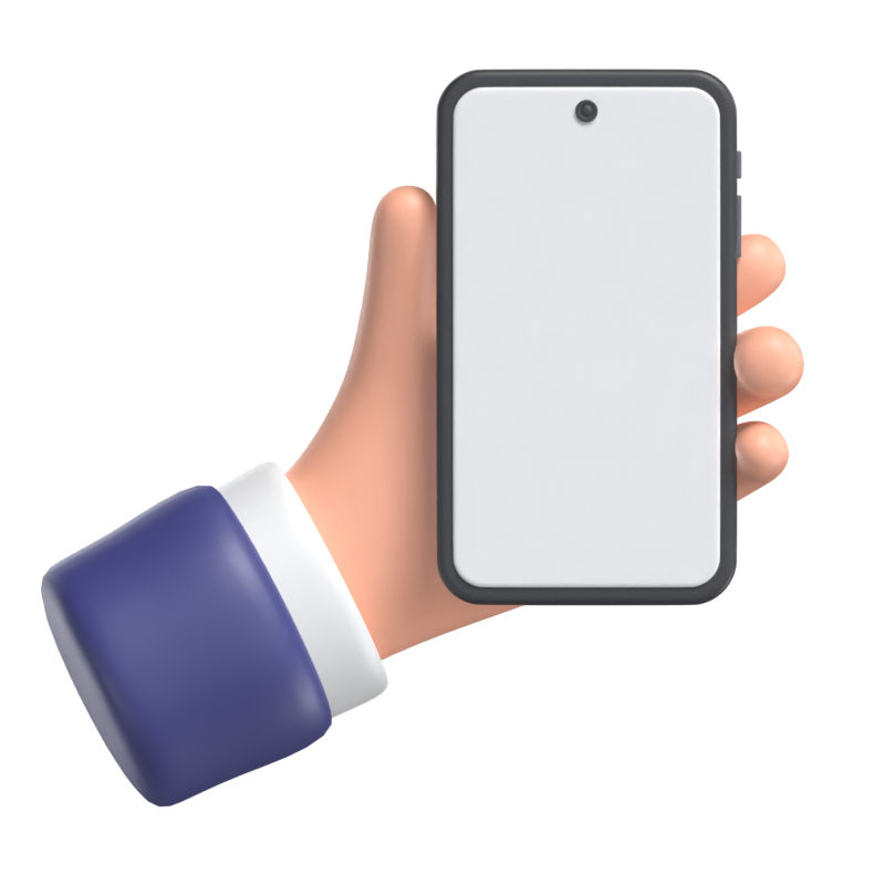 Left Hand Holding Smartphone 3D Model 3D Graphic