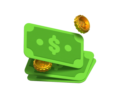 Banknotes And Coins 3D Illustration 3D Graphic