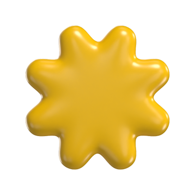 Rounded Star 3D Shape 3D Graphic