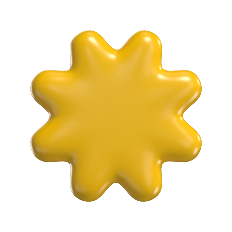 Rounded Star 3D Shape