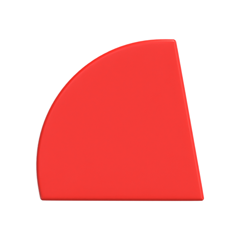 Viertelkreis 3D Form