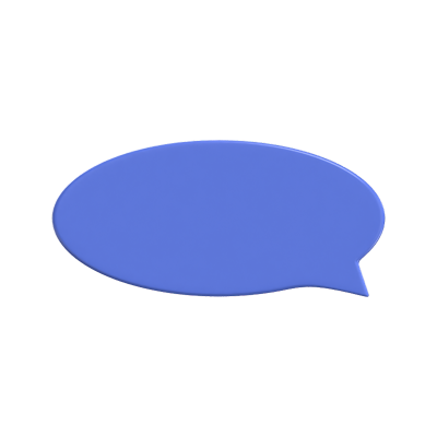 Oval Speech Balloon 3D Shape 3D Graphic