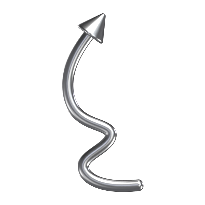 Long Curved Arrow 3D Shape