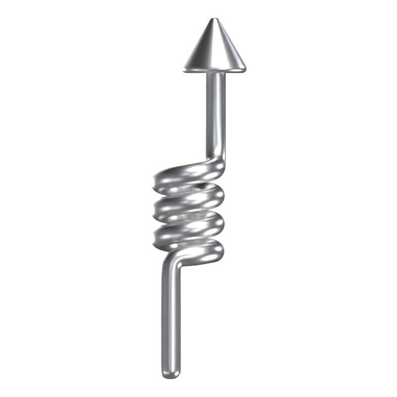 Long Spiral Arrow 3D Shape