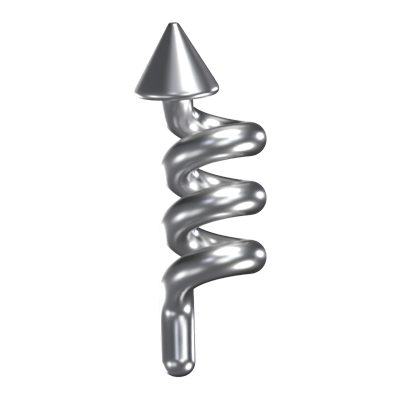 flecha en espiral forma 3d 3D Graphic