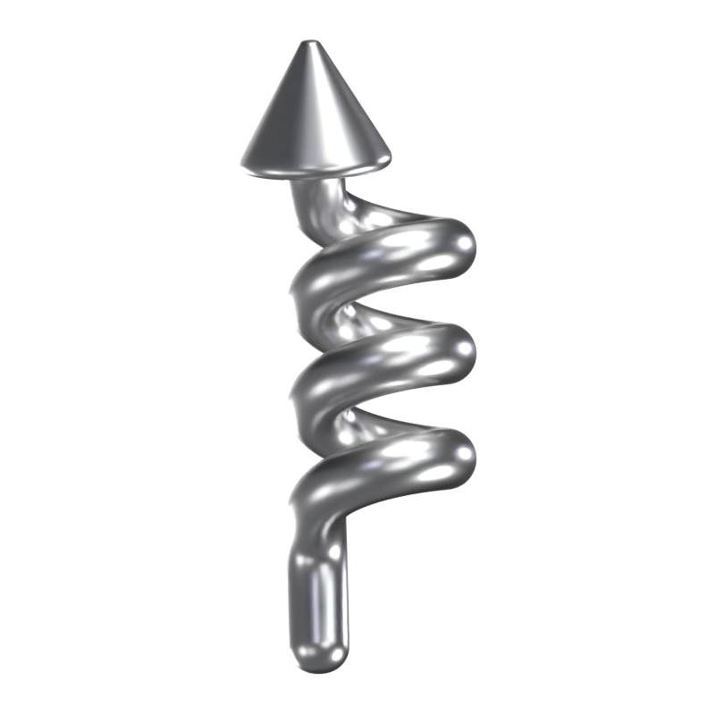 Spiral Arrow 3D Shape