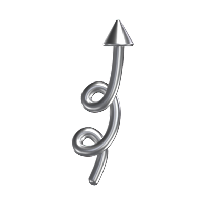 Double Curved Arrow 3D Shape 3D Graphic