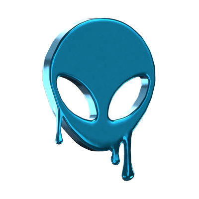 Alien Face 3D Shape 3D Graphic