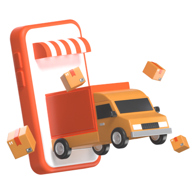 Online Delivery 3D Illustration 3D Graphic