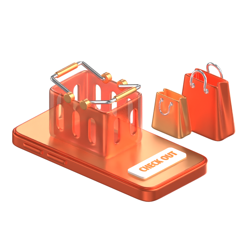 Ecommerce Check Out 3D Illustration