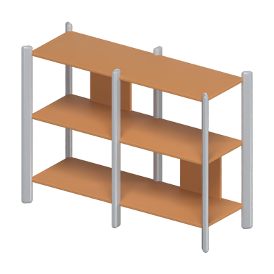 modelo 3d de prateleiras de armazenamento 3D Graphic