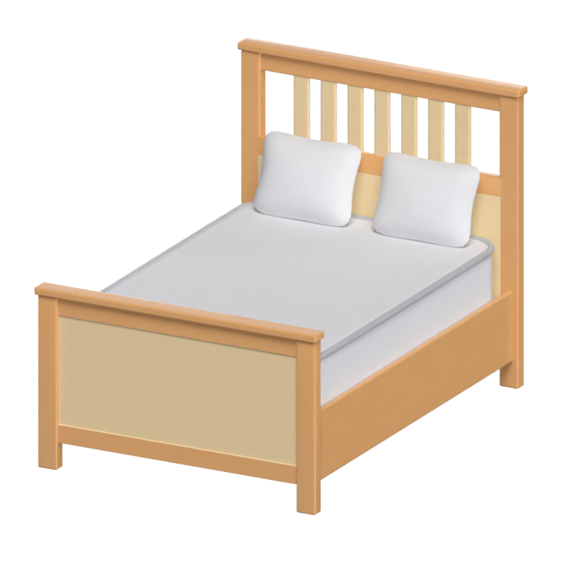 Modelo 3D da cama