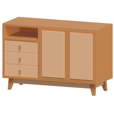 Buffet Cabinet 3D Model 3D Graphic