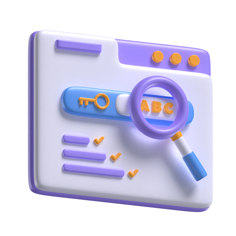 Keyword Research 3D Model 3D Graphic