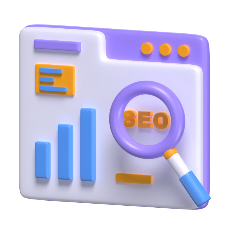 SEO 분석 3D 모델 3D Graphic