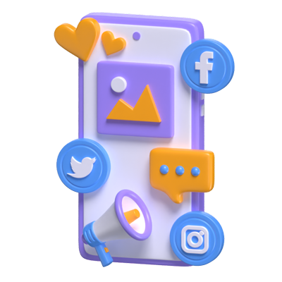 Social Media Marketing 3D Model 3D Graphic