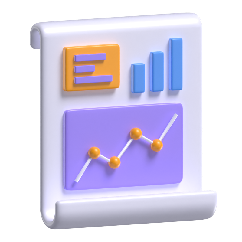 Statistic Report 3D Model 3D Graphic