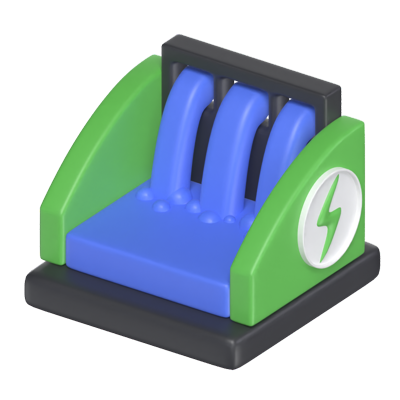 wasserkraft 3d-modell 3D Graphic